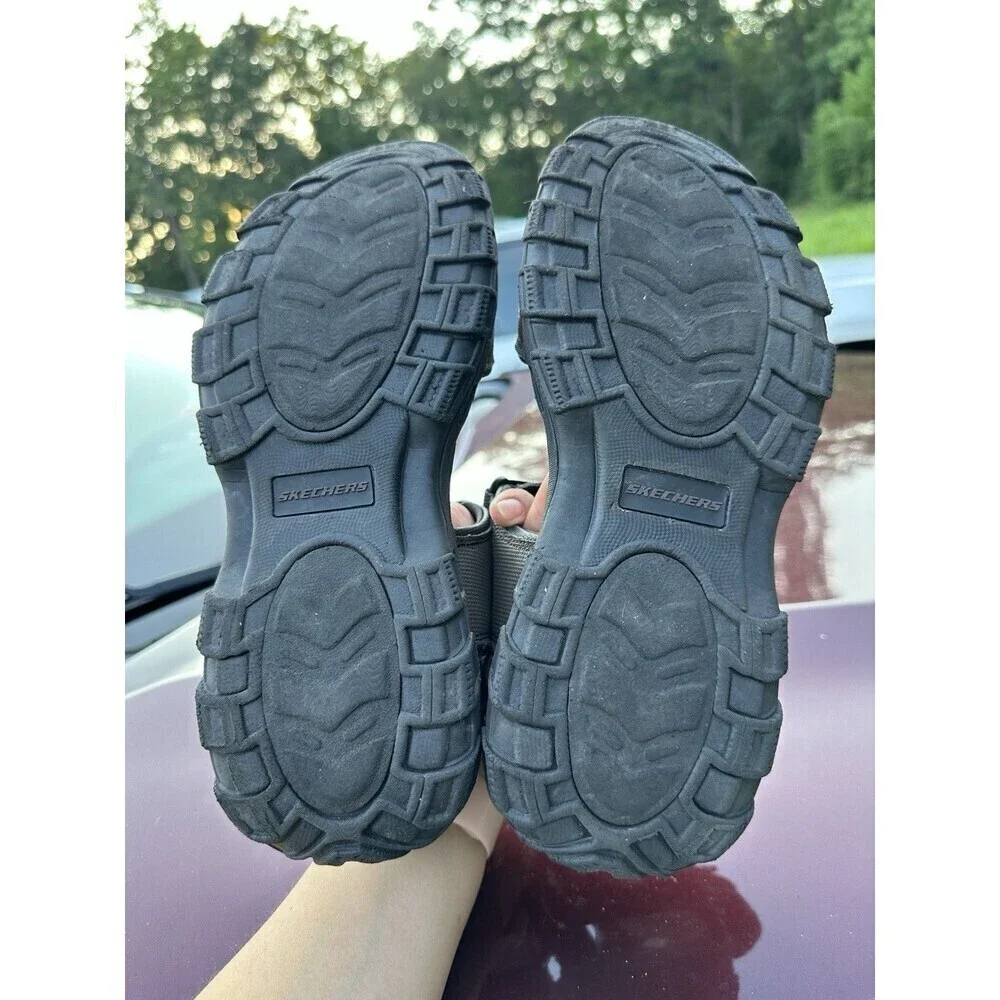 Skechers Brown Men's Sz 9 Relaxed Fit Memory Foam Sandals Adjustable SN 64487